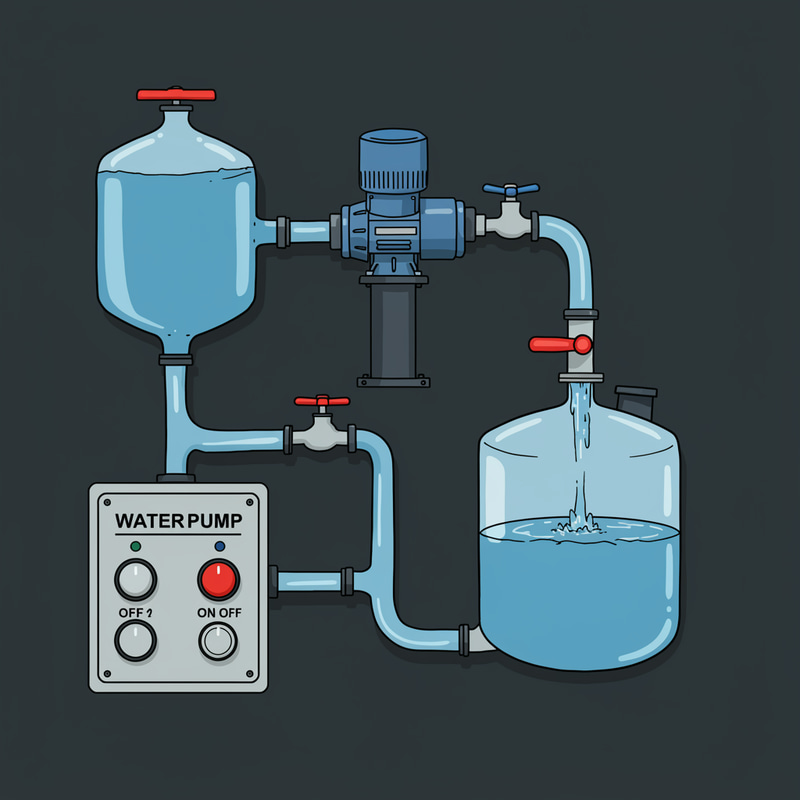 Water Pump and Tank System Diagram Water Pump and Tank System Diagram
