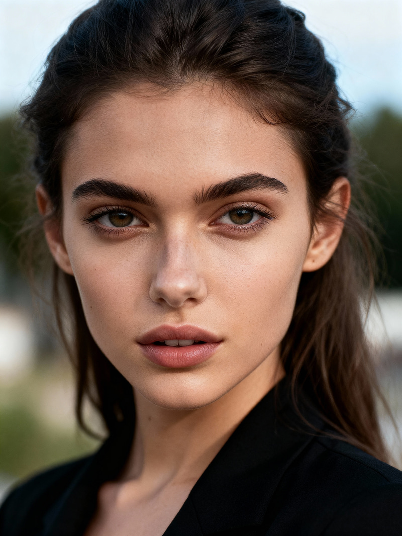 Stunning Female Model in Black Outfit - High-Res Photo Stunning Female Model in Black Outfit - High-Res Photo