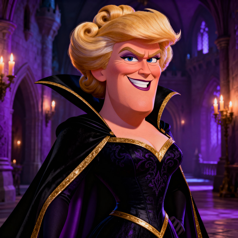Donald Trump as a Female Disney Villain Character Donald Trump as a Female Disney Villain Character