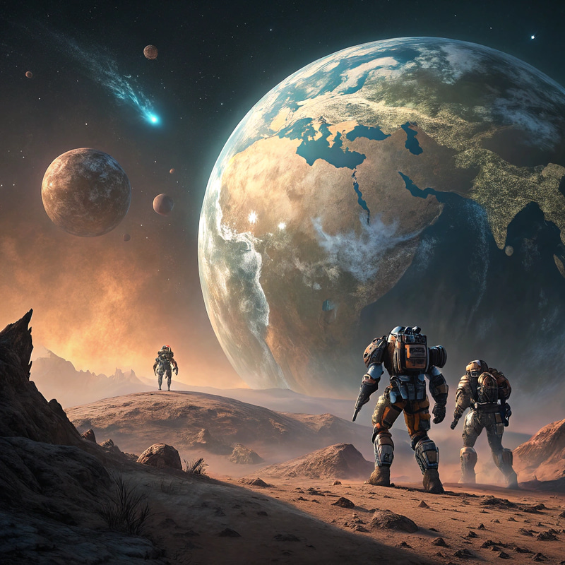 Robot Battles Titans in Contaminated Earth Game Robot Battles Titans in Contaminated Earth Game