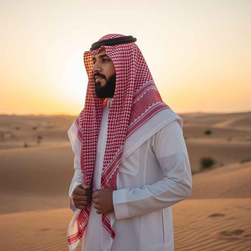 Saudi Arabia Traditional Thobe and Shomag Images