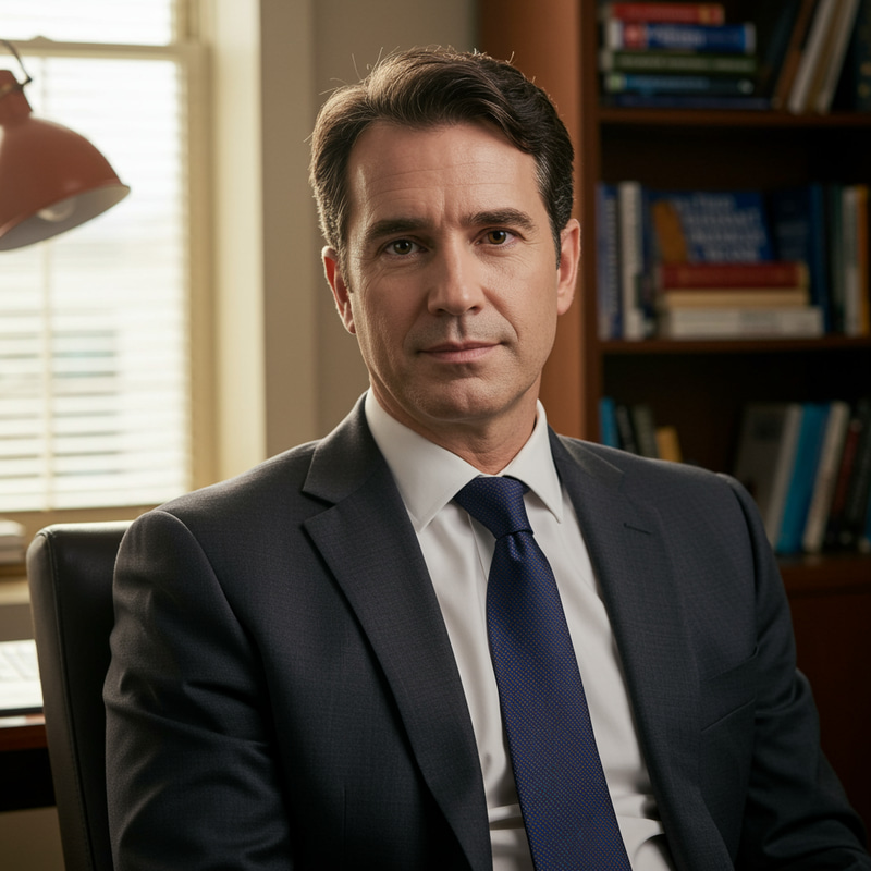 Handsome Male Psychologist with Dark Brown Hair Handsome Male Psychologist with Dark Brown Hair