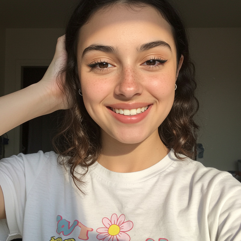 18-Year-Old Woman's Stunning Selfie 18-Year-Old Woman's Stunning Selfie