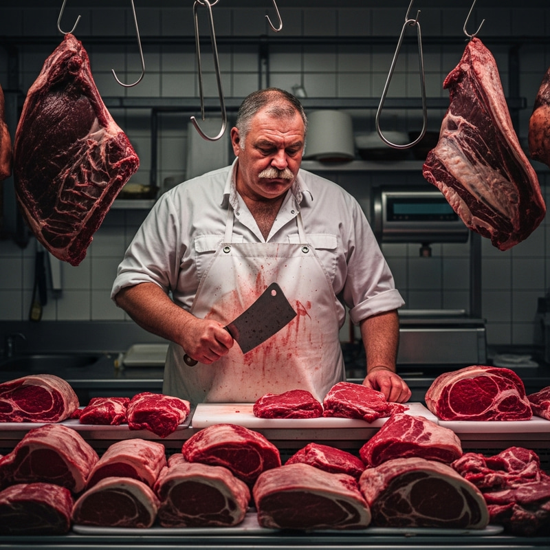 Expert Butcher with Quality Meat Selection Expert Butcher with Quality Meat Selection