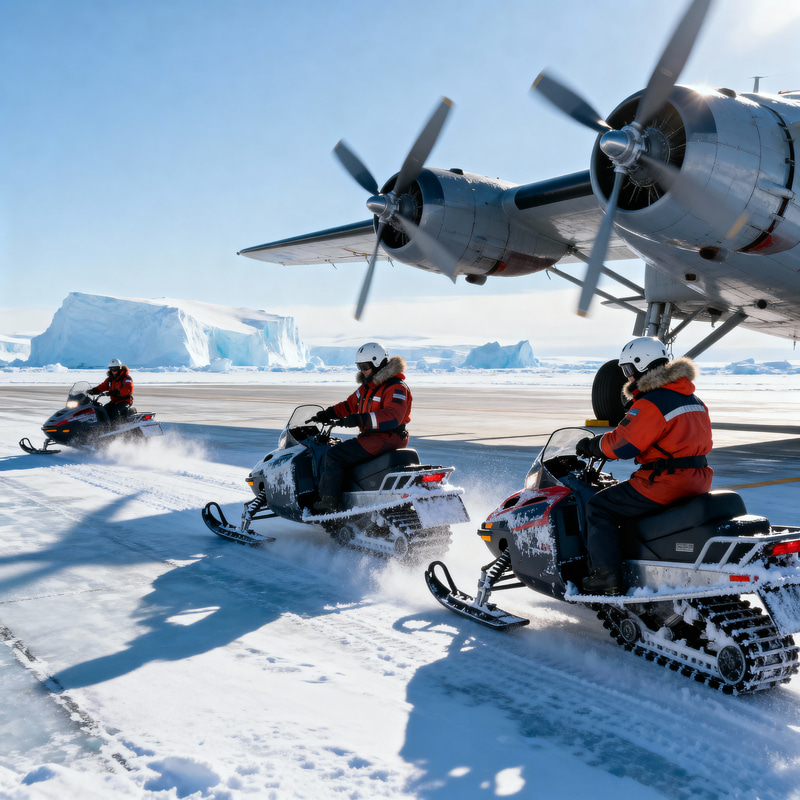 Antarctic Scientists: Climate Research with Skidoos Antarctic Scientists: Climate Research with Skidoos