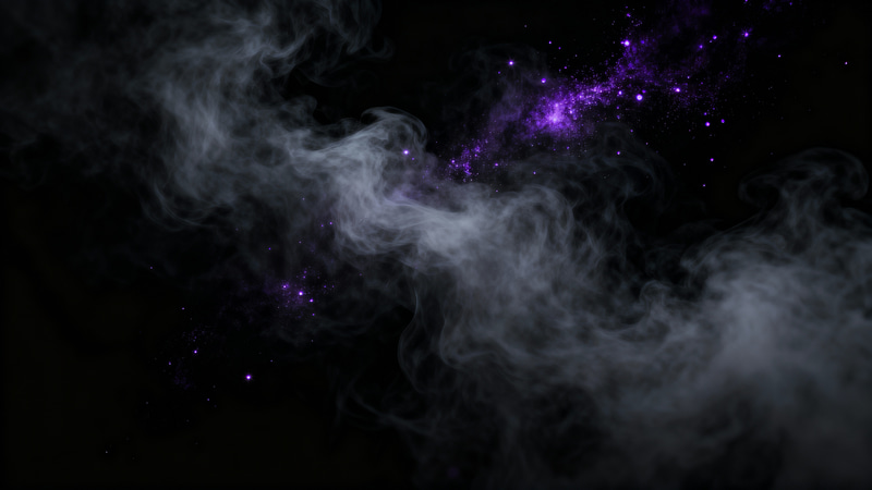 Mystical Black Background with Ethereal Purple Sparkles Mystical Black Background with Ethereal Purple Sparkles