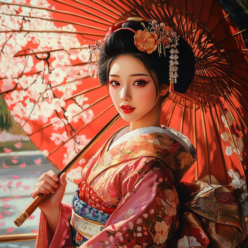 Beautiful Japanese Geisha Art in 16K Resolution Beautiful Japanese Geisha Art in 16K Resolution