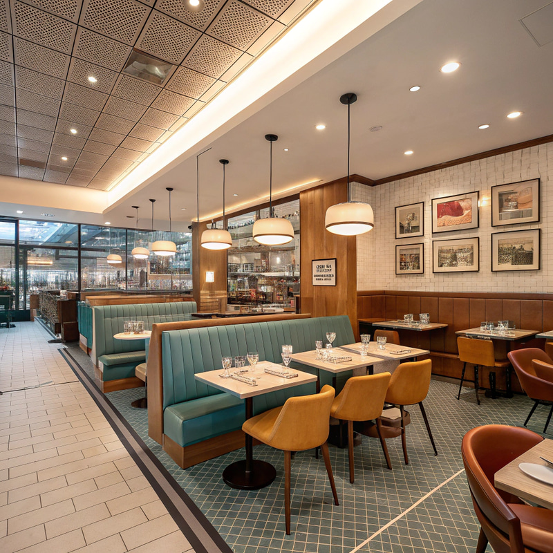 Mid-Century Modern Restaurant Interior Photography Mid-Century Modern Restaurant Interior Photography