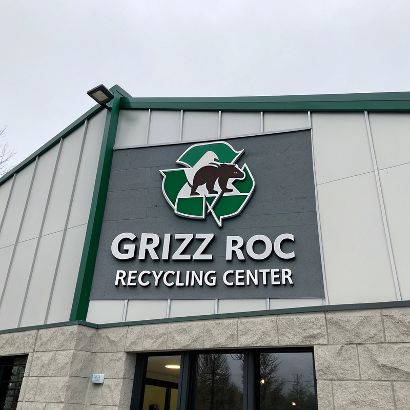 Grizz Roc Recycling Center Logo Design Grizz Roc Recycling Center Logo Design