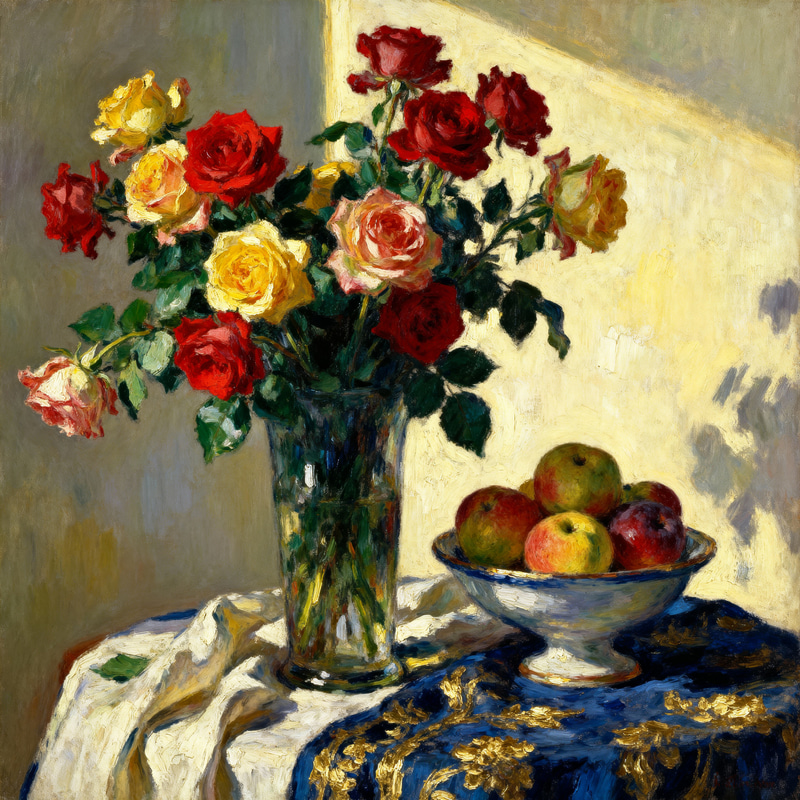 Vibrant Traditional Oil Painting - Museum Quality Art Vibrant Traditional Oil Painting - Museum Quality Art