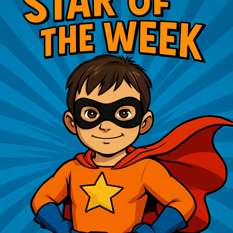 Superhero Star of the Week Cover Design Superhero Star of the Week Cover Design