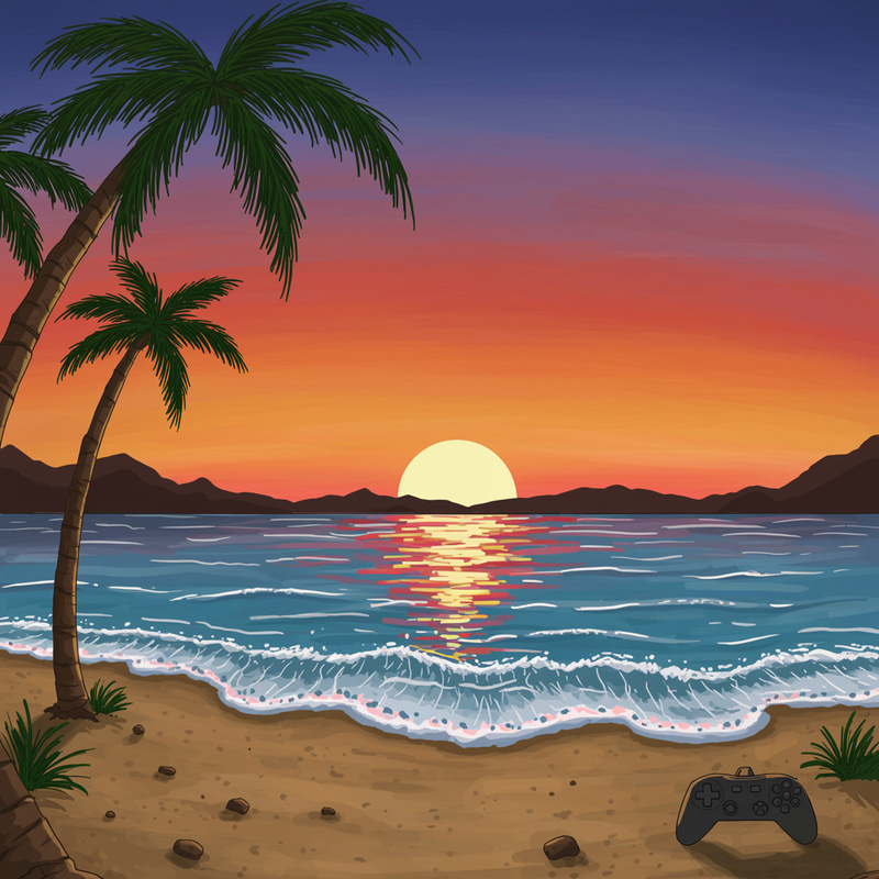 Calm Beach Escape: Sunset & Serenity Calm Beach Escape: Sunset & Serenity