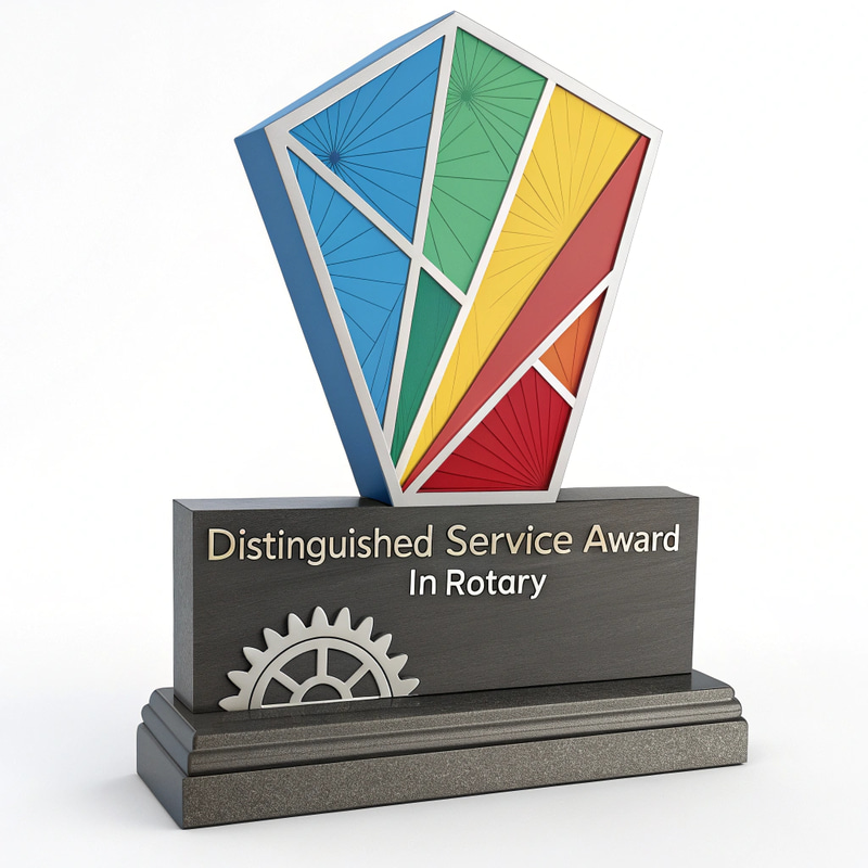 Avant-Garde Multi-Colored Trophy Design