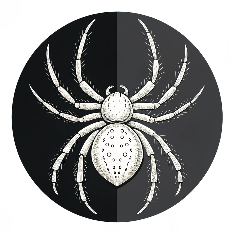 Stylish Black and White Spyder Icon Stylish Black and White Spyder Icon