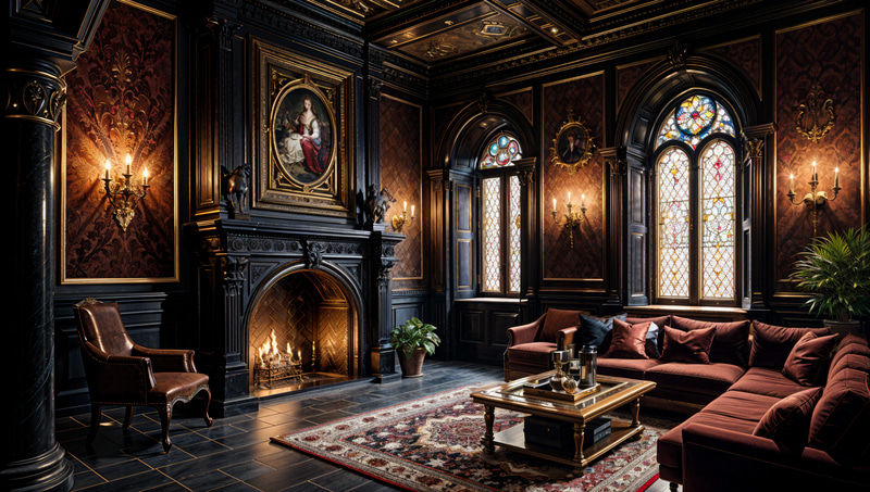 Gothic-Inspired Living Room Design Ideas Gothic-Inspired Living Room Design Ideas