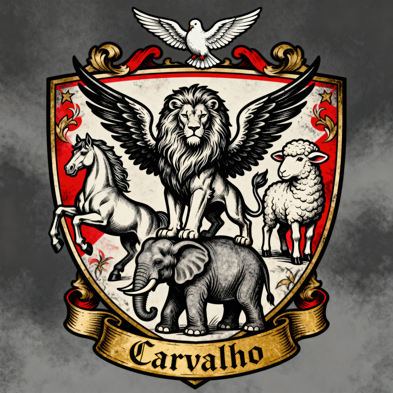 Carvalho Family Crest Tattoo Design