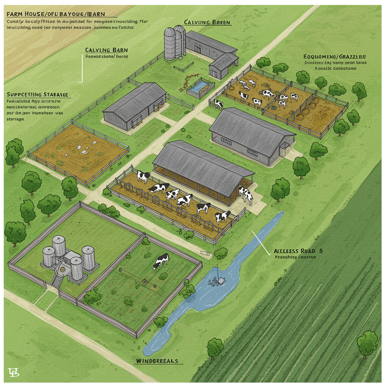 Comprehensive Farm Layout for Cattle Management Comprehensive Farm Layout for Cattle Management