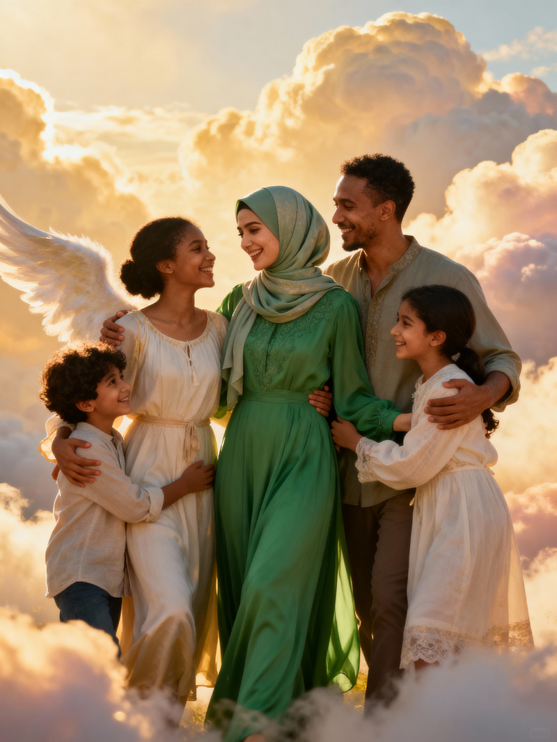 Heavenly Family Reunion: Love and Joy in the Clouds