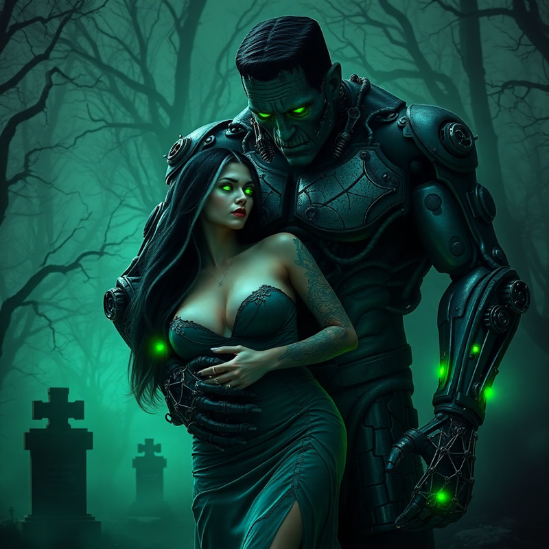 Cyborg Frankenstein & Mystical Beauty: A Dark Fusion Cyborg Frankenstein & Mystical Beauty: A Dark Fusion