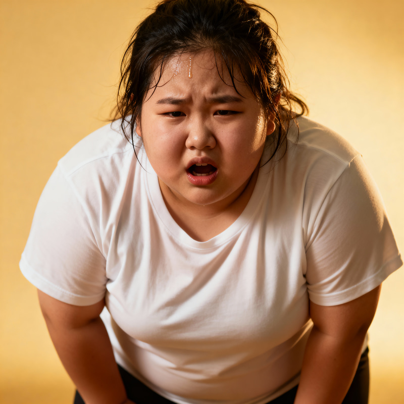Obese Girl Panting: Understanding Health Challenges Obese Girl Panting: Understanding Health Challenges