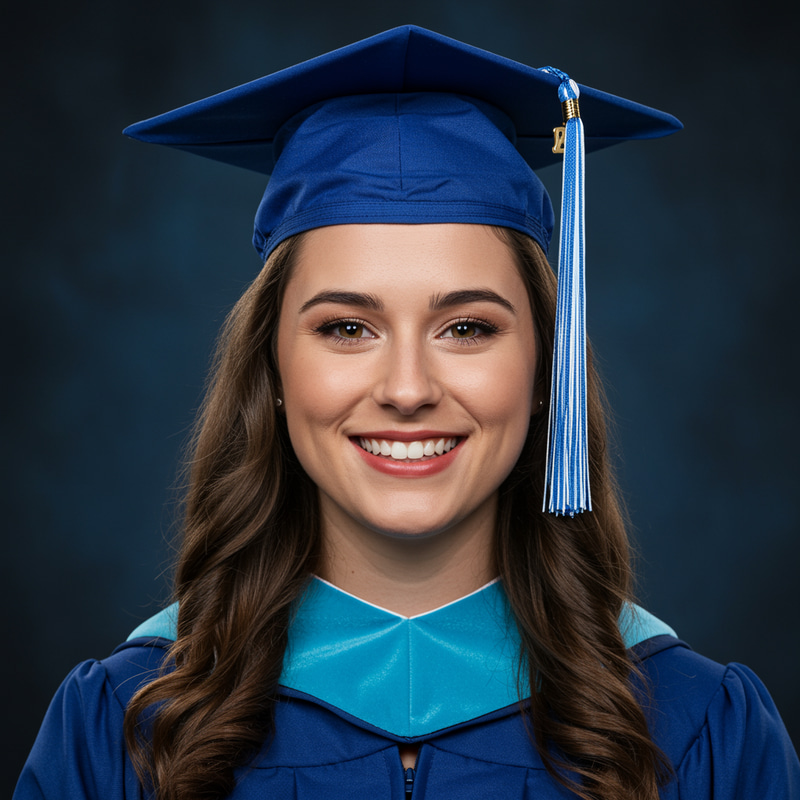 Blue Graduation Cap Photo - Celebrate Your Achievement Blue Graduation Cap Photo - Celebrate Your Achievement