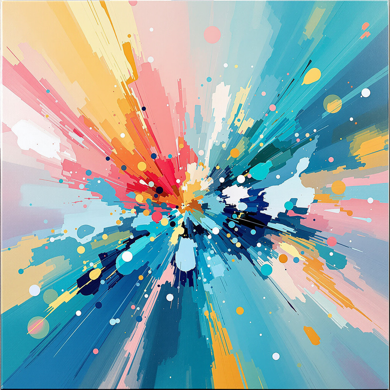 Vibrant Abstract Expressionism Wall Art Vibrant Abstract Expressionism Wall Art
