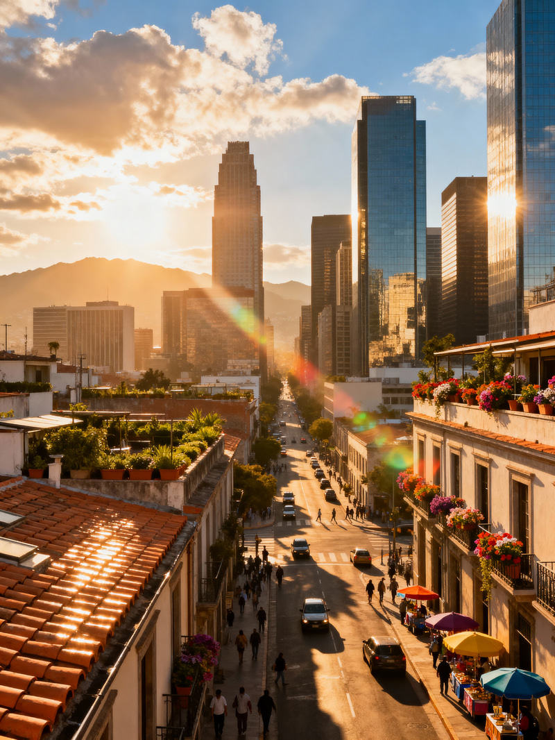 Stunning Cityscape in Sunlight Stunning Cityscape in Sunlight