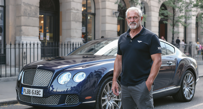 Stylish 62-Year-Old Irish Man with Bentley