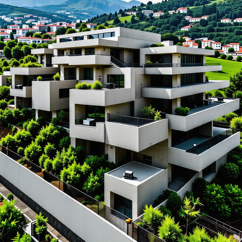 Modern Housing Complex on Hillside | Architectural Marvel Modern Housing Complex on Hillside | Architectural Marvel