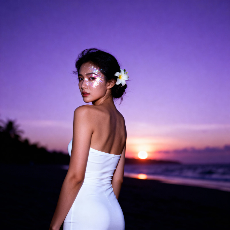 Glowing Beach Photo at Sunset Glowing Beach Photo at Sunset