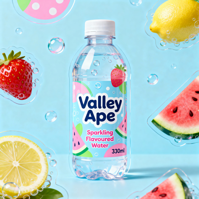 Valley Ape Sparkling Water Packaging Design Valley Ape Sparkling Water Packaging Design