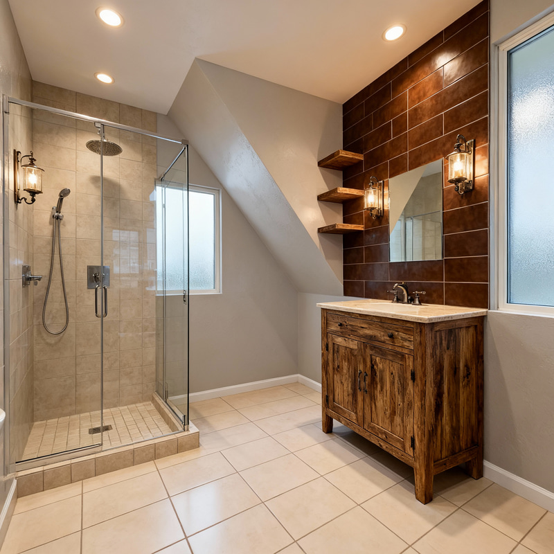 Luxurious Rustic-Luxe Bathroom Design Ideas