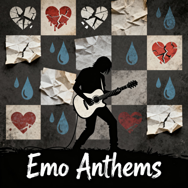 Emo Anthems Playlist Cover Design Emo Anthems Playlist Cover Design