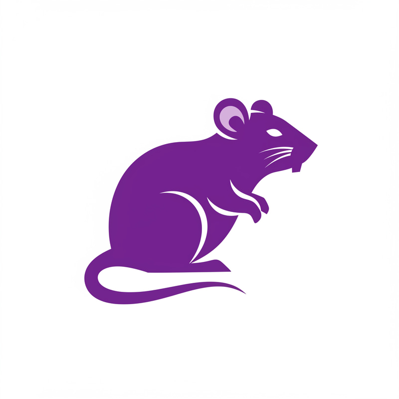 Purple Symbolic Rat Illustration Purple Symbolic Rat Illustration