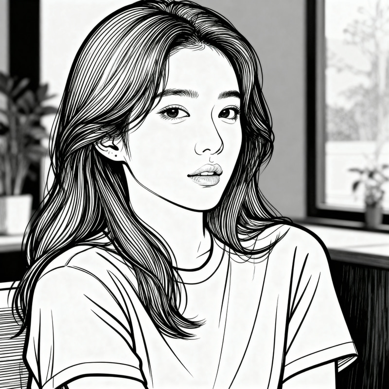 Line Art Drawing from Photo - Creative Artwork