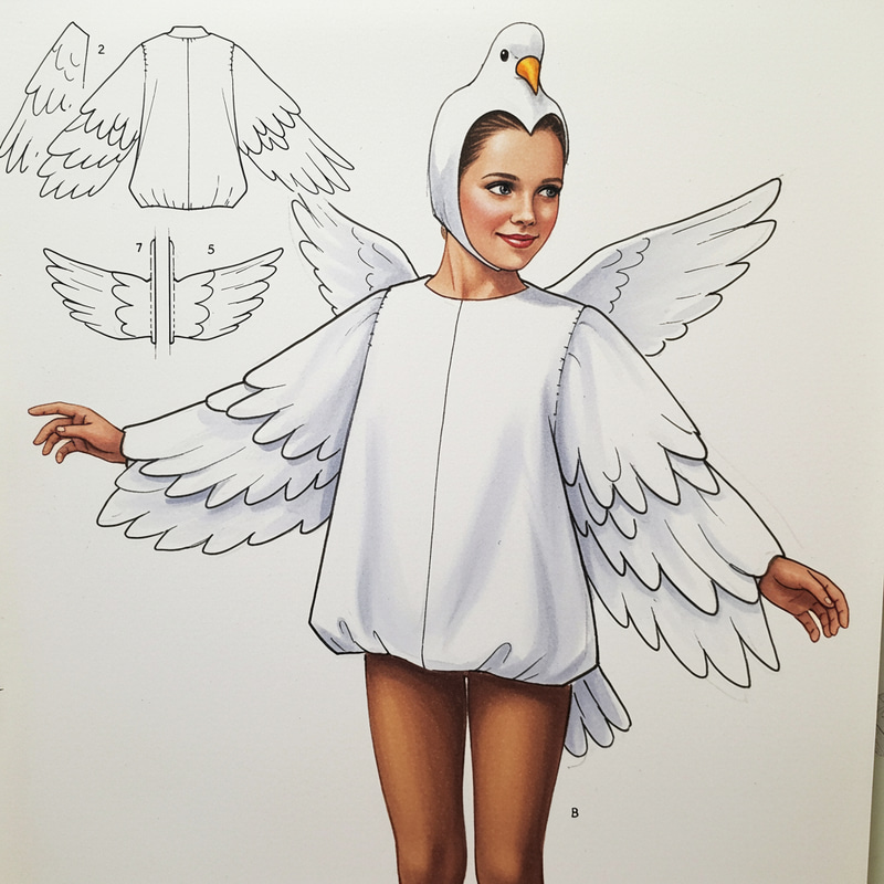 Dove Costume Sewing Pattern Dove Costume Sewing Pattern