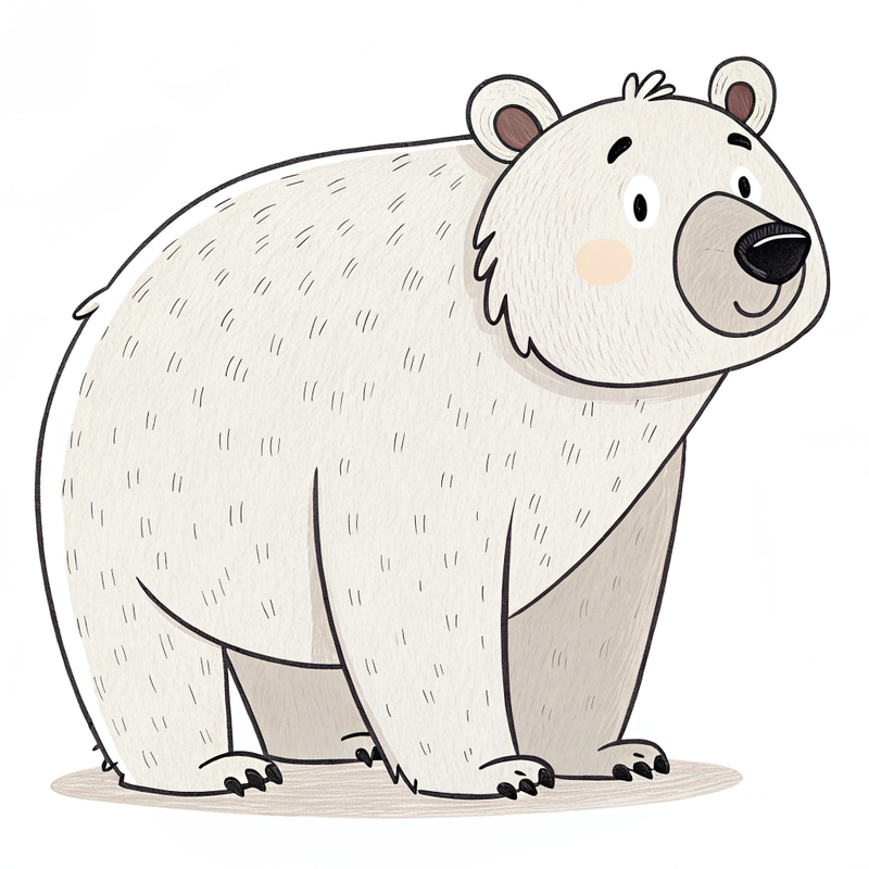 Simple Bear Illustration for Kids Simple Bear Illustration for Kids