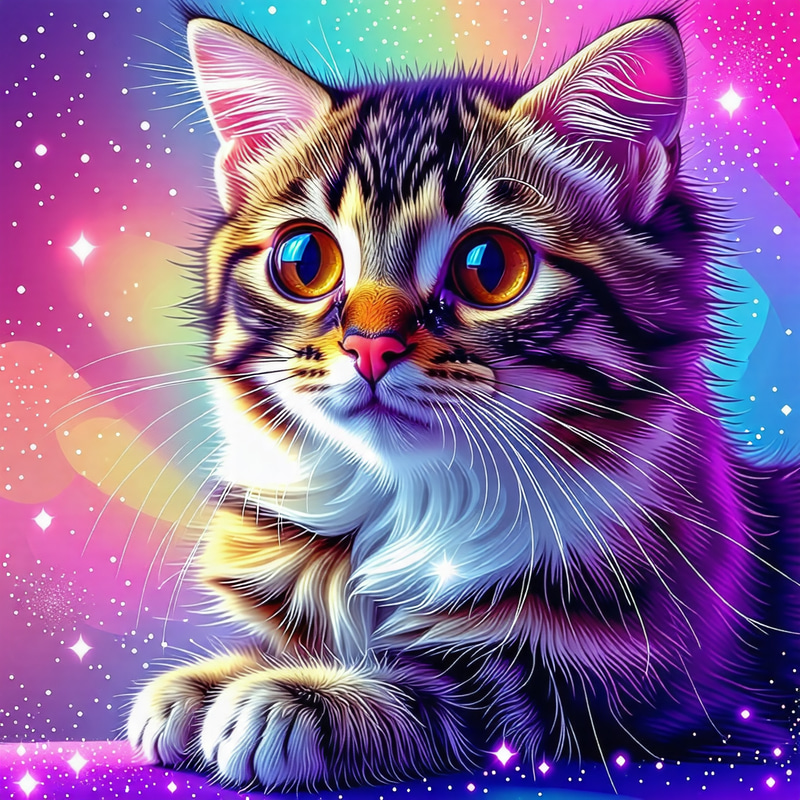 Rare Diamond-Encrusted Cat | Hyper-Realistic Digital Art Rare Diamond-Encrusted Cat | Hyper-Realistic Digital Art