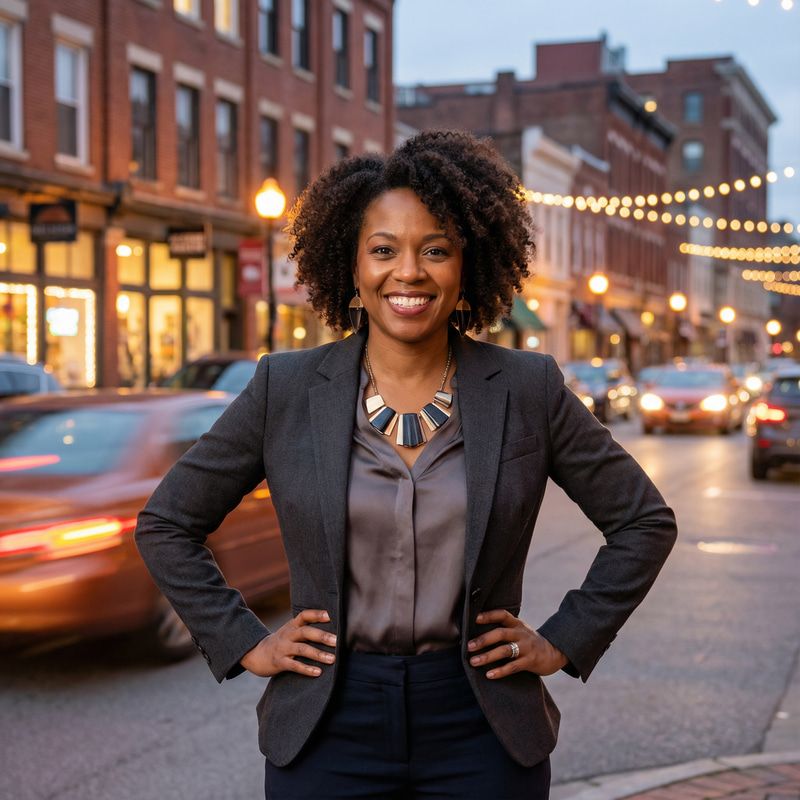 Confident Woman in Trendy Urban Fashion Confident Woman in Trendy Urban Fashion