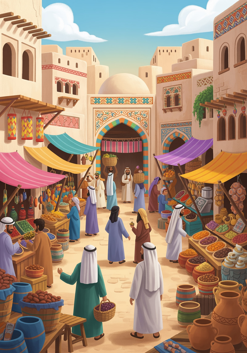 Bright Makkan Arena Illustration for Kids' Ebook Bright Makkan Arena Illustration for Kids' Ebook