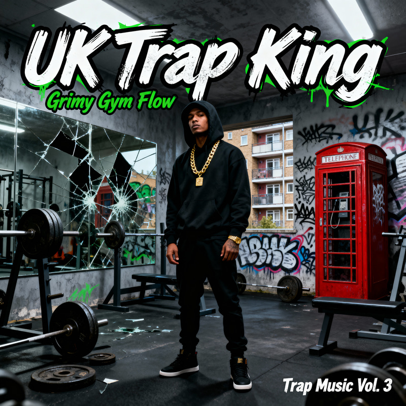 Gritty Urban Gangster Trap Album Cover Design