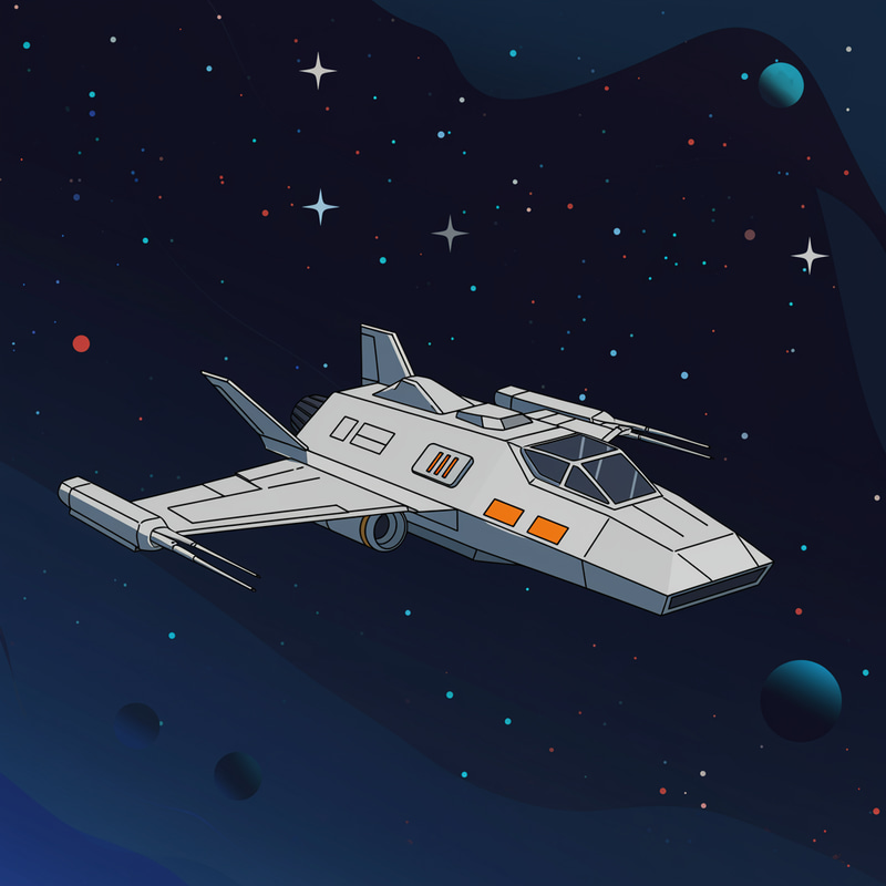 2D Flat Aircraft Spaceship Design