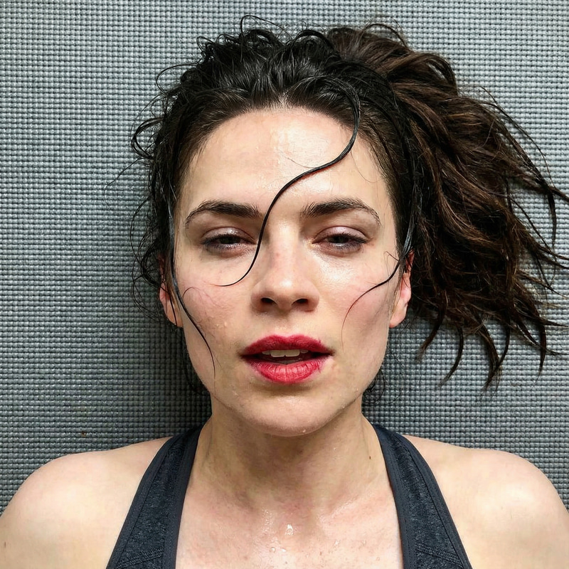 Exhausted Hayley Atwell: A Striking Close-Up Photo Exhausted Hayley Atwell: A Striking Close-Up Photo