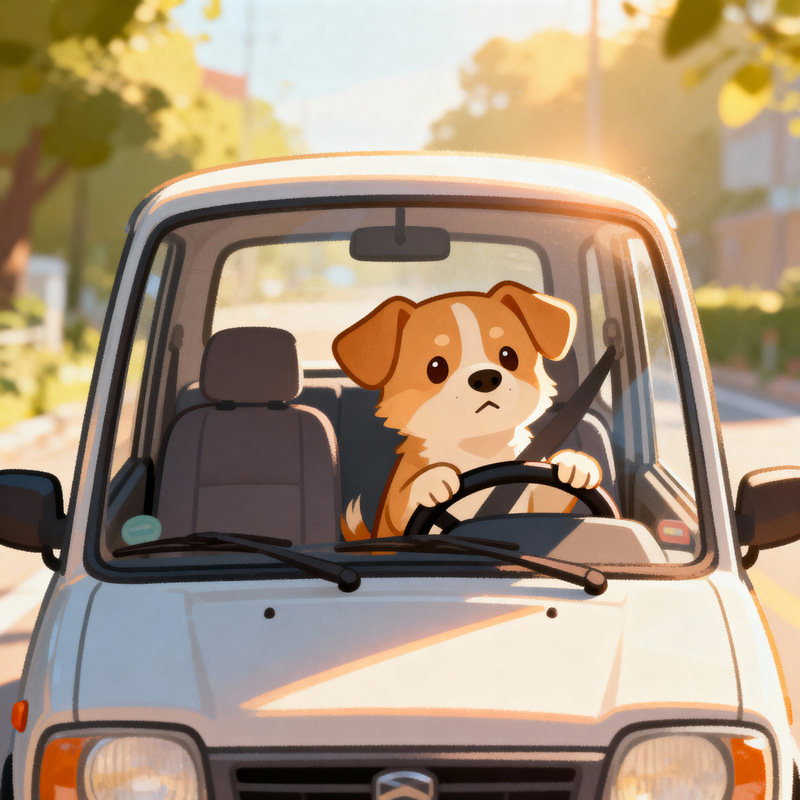 Adorable Dog Driving a Car Adorable Dog Driving a Car