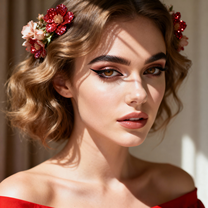 Cinematic Beauty Portrait of a Woman in Red Cinematic Beauty Portrait of a Woman in Red