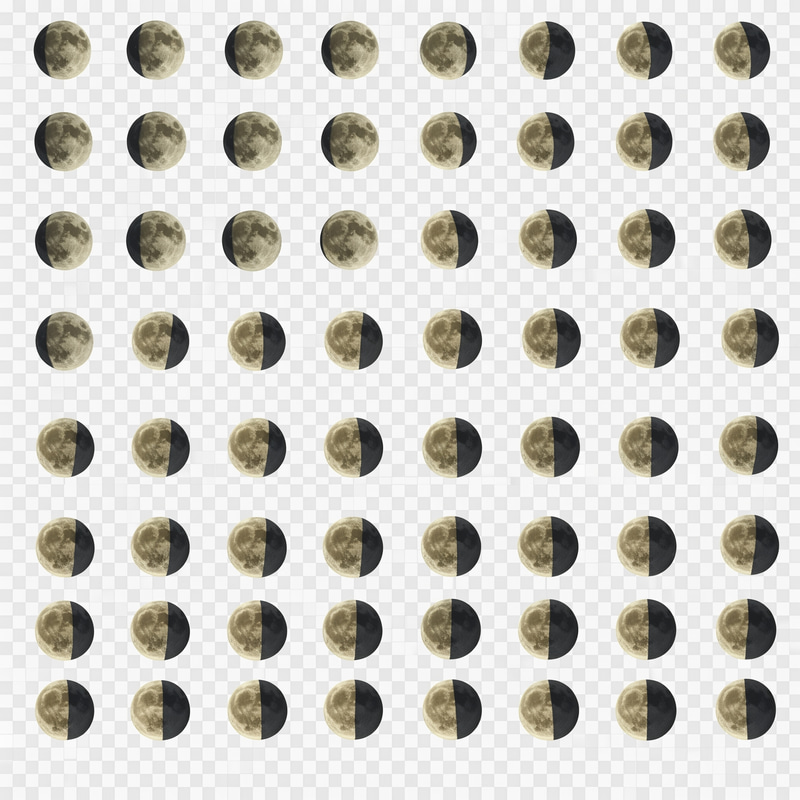 64 Frame Moon Spritesheet - 8x8 Tiles 64 Frame Moon Spritesheet - 8x8 Tiles