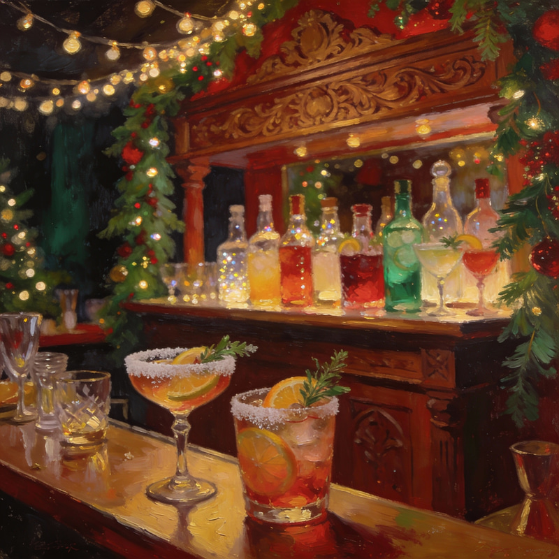 Elegant Holiday Party Bar Setup Ideas