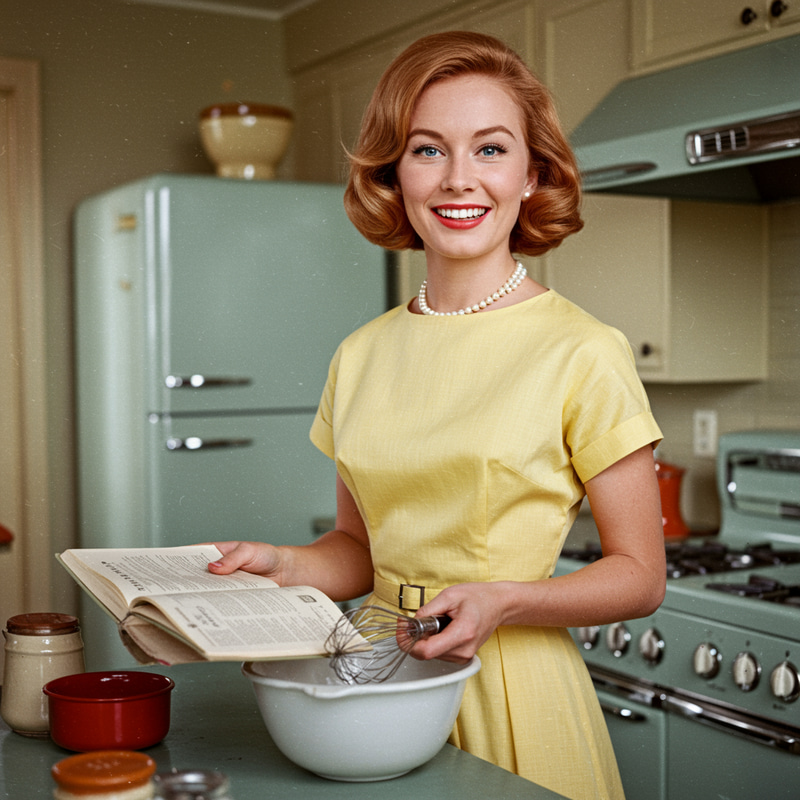 Charming 1961 Housewife with Infectious Smile