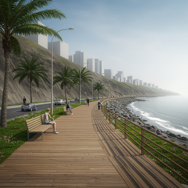 Malecón Grau Chorrillos: A Scenic Human Perspective Malecón Grau Chorrillos: A Scenic Human Perspective