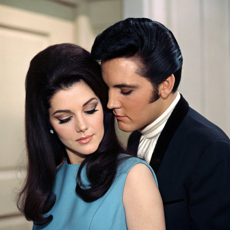 Elvis Presley Protecting Priscilla Presley Elvis Presley Protecting Priscilla Presley